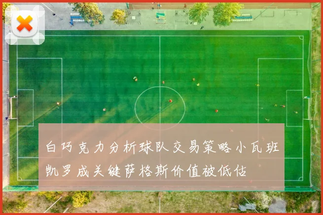 白巧克力分析球队交易策略小瓦班凯罗成关键萨格斯价值被低估